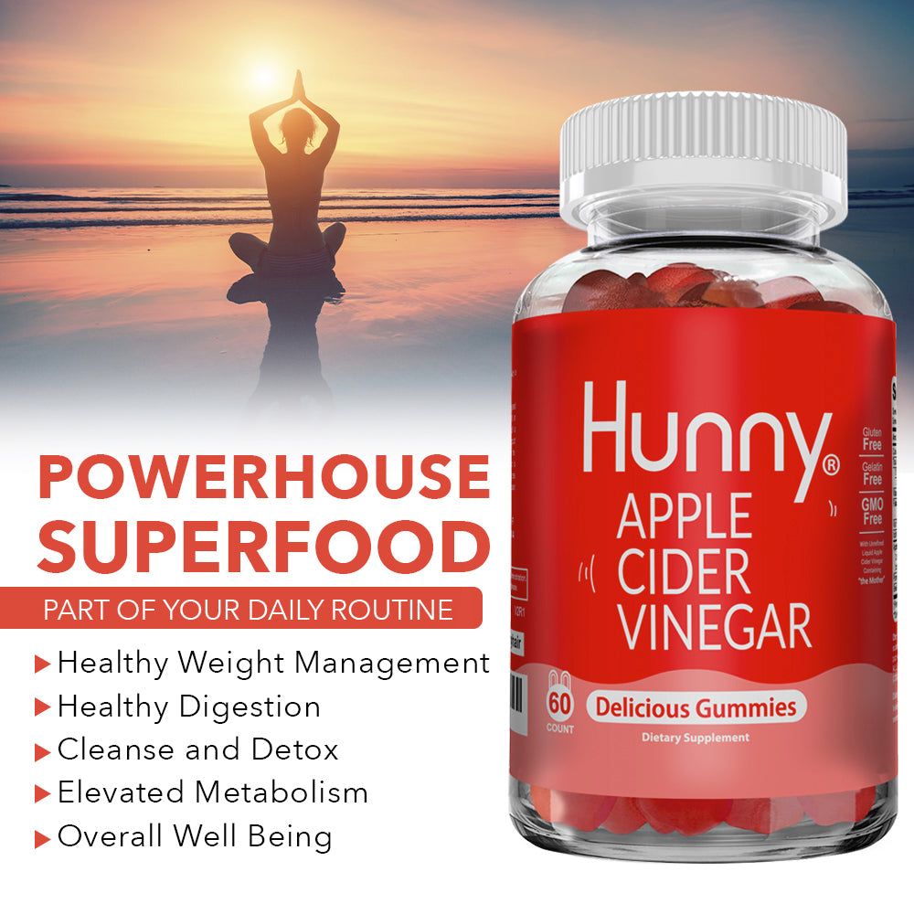 Hunny Apple Cider Vinegar Gummies 1000 mg - Hunny Nutrition