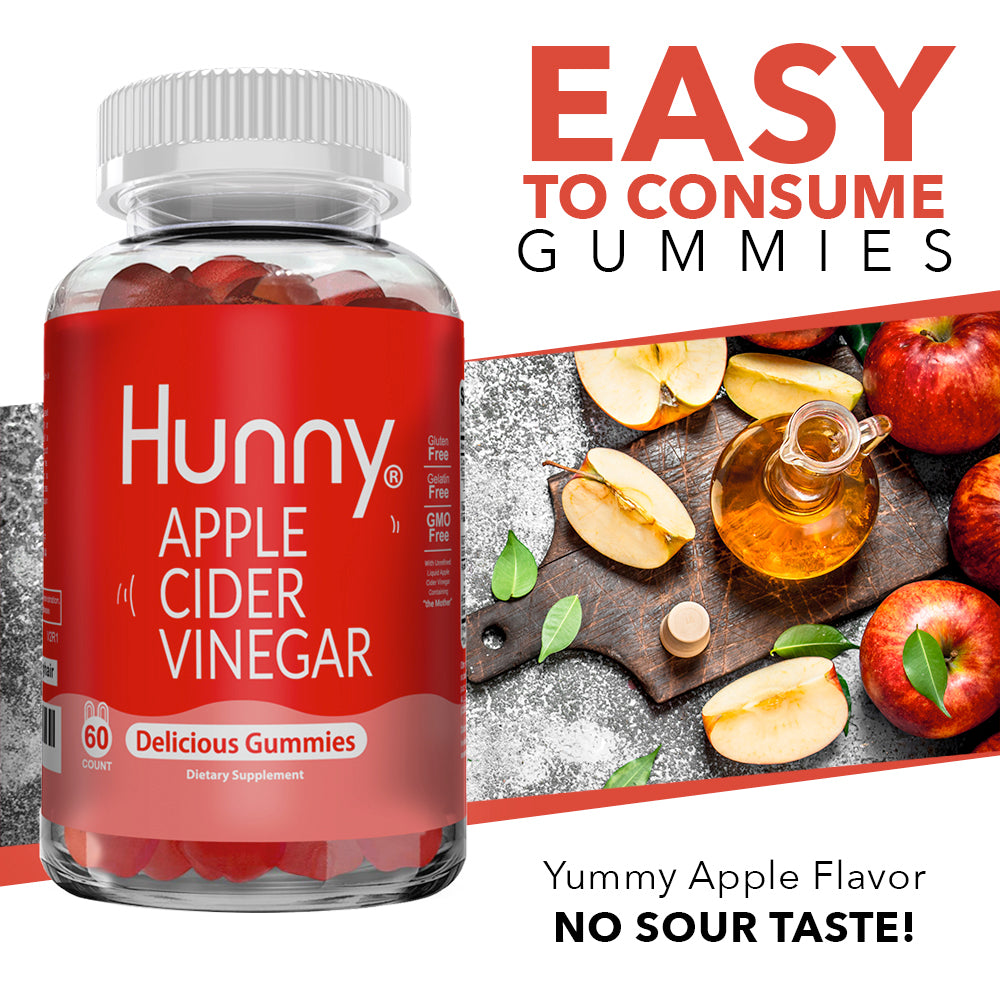 Hunny Apple Cider Vinegar Gummies 1000 mg - Hunny Nutrition